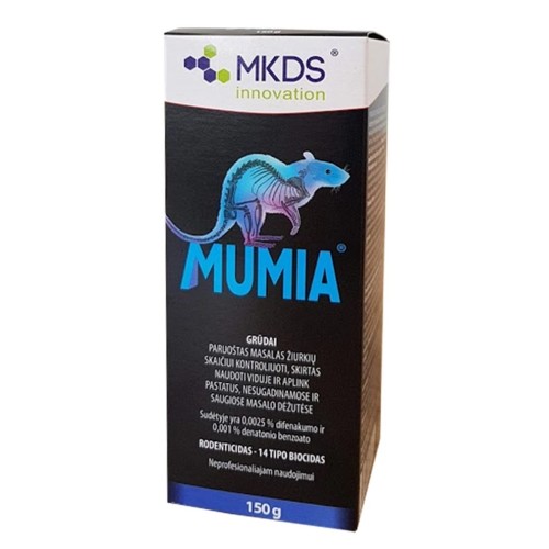 MUMIA GRŪDAI PELIŲ IR ŽIURKIŲ NAIKINIMUI, 150 G MUMIA GRŪDAI PELIŲ IR ŽIURKIŲ NAIKINIMUI, 150 G
