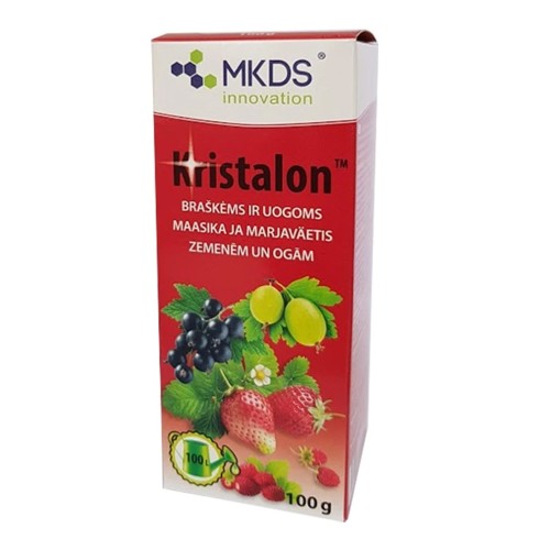 KRISTALON RAUDONAS, TRĄŠOS BRAŠKĖMS IR UOGINIAMS AUGALAMS, 100 G