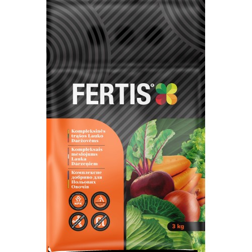 KOMPLEKSINĖS TRĄŠOS LAUKO DARŽOVĖMS FERTIS, 3 KG