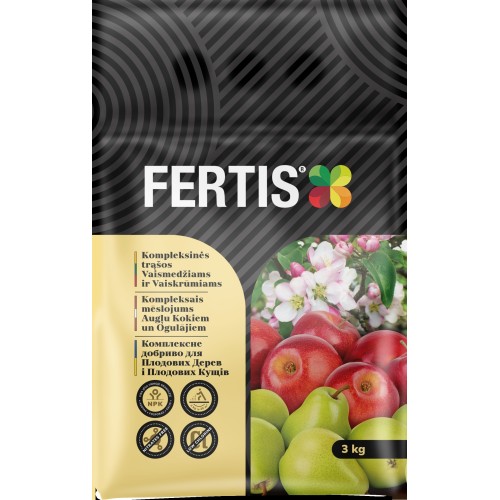 KOMPLEKSINĖS TRĄŠOS VAISMEDŽIAMS IR VAISKRŪMIAMS FERTIS, 3KG
