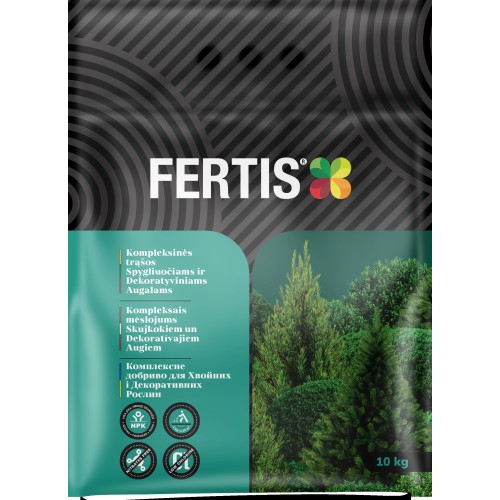 KOMPLEKSINĖS TRĄŠOS SPYGLIUOČIAMS IR DEKORATYVINIAMS AUGALAMS FERTIS, 10KG