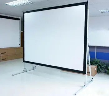 150 colių Greitai kartus projektoriaus ekrane su priekiniai ir galiniai medžiaga