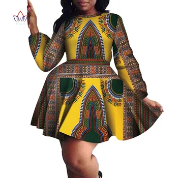 2022 Dashiki Afrikos Suknelės Moterims heidi bazin Riche Ankara Spausdinti Kelio ilgis ilgomis Rankovėmis Suknelės Moterims Afrikos Drabužių WY4546