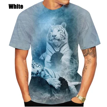 2023 Naujas Mados Vyrai/Moterys T-shirt 3d Gyvūnų Tigras Atspausdintas T-shirt Tigras Suprojektuoti Vasaros Marškinėliai Gyvūnų Viršūnes Tees