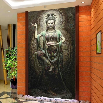 beibehang Plaukioja Duhuang freskomis kambarį, TV foną tapetai, 3D Kambario sienos tapetai, freskos namų puošybai papel de parede