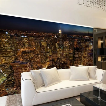beibehang Užsakymą 3d freskos Modernus trimatis Amerikos miesto kraštovaizdžio sofa / gyvenamasis kambarys TV wall hotel 3d foto tapetai