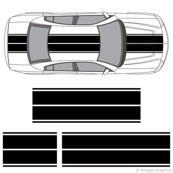Dodge Įkroviklis Dual Rally Racing Stripes Vinilo Dvigubas Juostele Lipdukai Automobilio stiliaus