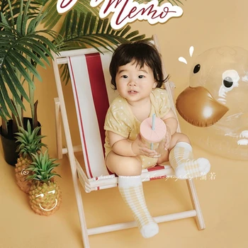 Dvotinst Naujagimių Fotografijos Rekvizitai Baby Mini Laisvalaikio Medinių Paplūdimio Kėdės Kelia Fotografia Accessorio Studija Šaudyti Foto Rekvizitai