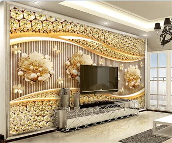 Europos ir Amerikos stiliaus high-end deimantų papuošalai gėlių prabangaus gyvenimo kambario, miegamasis lipdukai custom hotel įrankiai tapetai