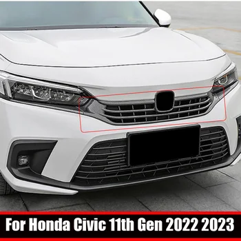 Honda Civic 11 gen 2022 2023 ABS, Automobilio Priekio Centre Net Modifikuoti Grotelių Apdailos Juostelės viršelyje akių Apdailos Reikmenys