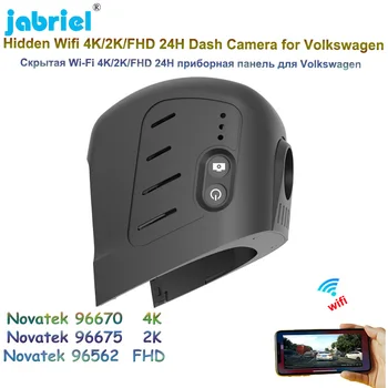 Jabriel UHD 2160P 4K Automobilių DVR 24H Stovėjimo Stebėsenos 2K WIFI Vairuotojo Vaizdo įrašymo Volkswagen VW sagitar 2021 2022 Brūkšnys Cam