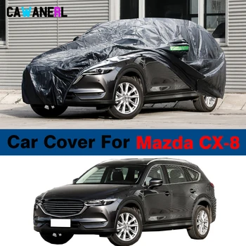 Juoda Automobilių Padengti Mazda CX-8 CX8 2017-2024 VISUREIGIS Vandeniui Anti-UV Saulės Pavėsyje, Sniego, Lietaus Nulio Kelią Padengti apsauga nuo dulkių