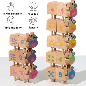 Kidstoy Mediniai Karvė Porą Spalvų Ir Numerių Atitikimo Žaislas Vaikams Kalėdos Aids Pažinimo Montessori Matematikos Dovana Mokymo Žaislai E7B8