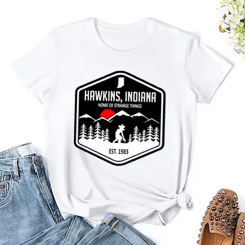 Marškinėlius Aplankyti Hawkins Namuose Svetimas Dalykų, 100% Medvilnės Perkelti Klasikinis Laisvalaikio JAV Dydis Derliaus