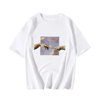 Moterys T Shirts, Mikelandželas Spausdinti Marškinėlius Streetwear Viršūnes Moterų marškinėliai Negabaritinių Trumpas Rankovės Marškinėliai, Harajuku Moteris, T-shirt