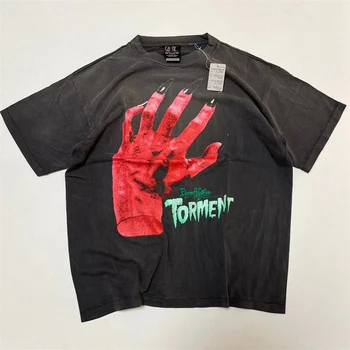 Naujas Plauti Black Saint Michael Marškinėliai Vyrams, Moterims, Raudona Dvasios Vertus T-shirt Viršūnes Tee Y2K