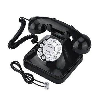 Retro Vintage Europos Stilius Senas Senamadiškas Telefono Darbalaukį Laidinio Fiksuotojo ryšio Telefono ryšys Su Skaičių Klaviatūra, skirta 