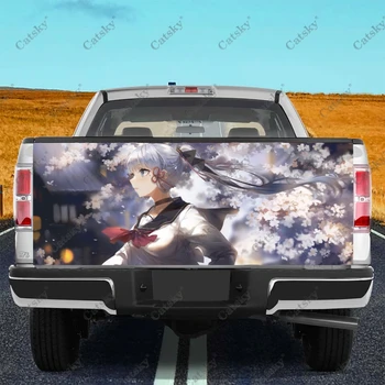 Sakura Anime Mergina Sunkvežimių Lipdukai Sunkvežimių Bagažinės dangčio Lipdukas Lipdukas Wrap , Buferio Lipdukai Grafika Automobilių, Sunkvežimių VISUREIGIS