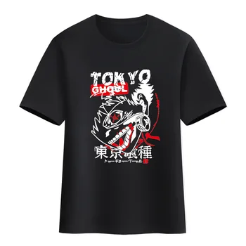 Tokijo Dvasios Kaneki Ken T-Shirt Moterims, Vyrai Medvilnės Trumpomis Rankovėmis O-Kaklo Viršūnes Japonų Animacijos Periferiniai Įrenginiai, Cosplay Kostiumų Tee Viršų