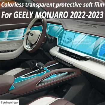 Už GEELY MONJARO 2022 2023 pavarų Dėžė Skydelį, Navigacijos Automobilių Interjero Ekrano Apsauginės Plėvelės TPU Anti-Scratch Apsaugoti Lipduko